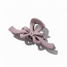 RIBBON REVIVAL HAIR CLIP (7 colors) - Matte pink bow claw clip for stylish hair accessories.