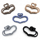 Matte Heart Shaped Stone Accent Hair Claw Clip in five colors showcasing a soft matte finish and heart-shaped rhinestone accent.