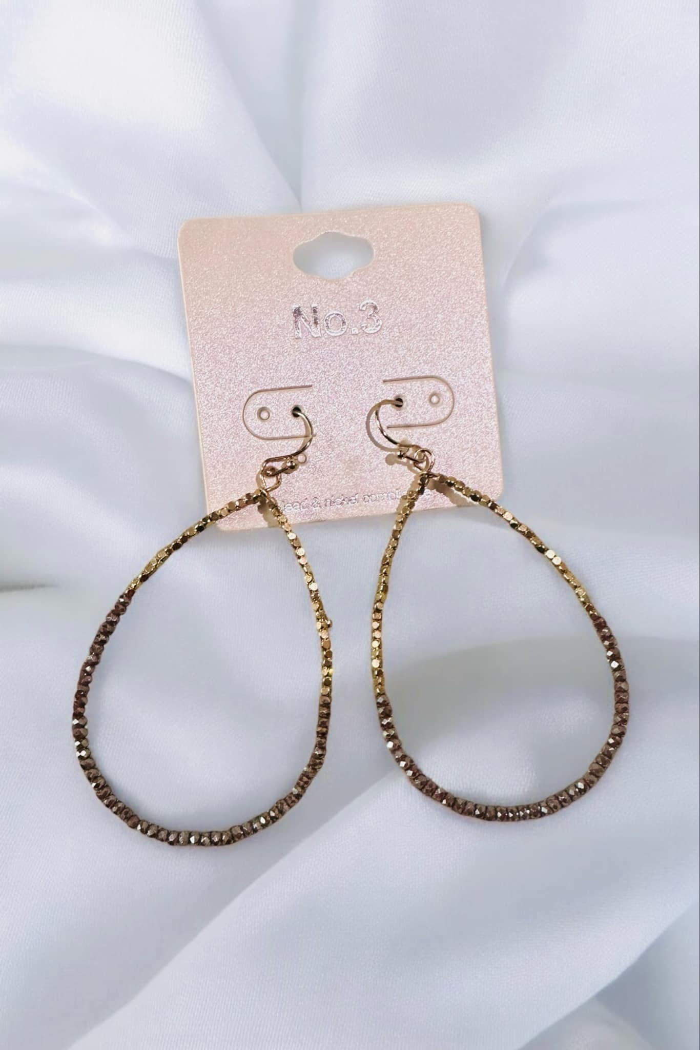 SHARLA BEADED EARRINGS in gold-tone, stylish teardrop design with colorful accents, perfect for fashionable outfits.