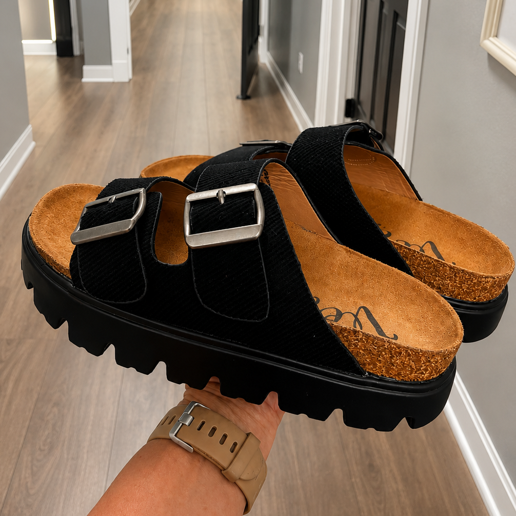 VERY G JAZMIN Sandals (black) – Teal Tiger Boutique