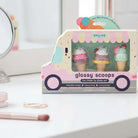 SWEET SHOP LIP GLOSS 3 PC SET featuring ice cream-inspired lip gloss trio in a cute truck packaging.