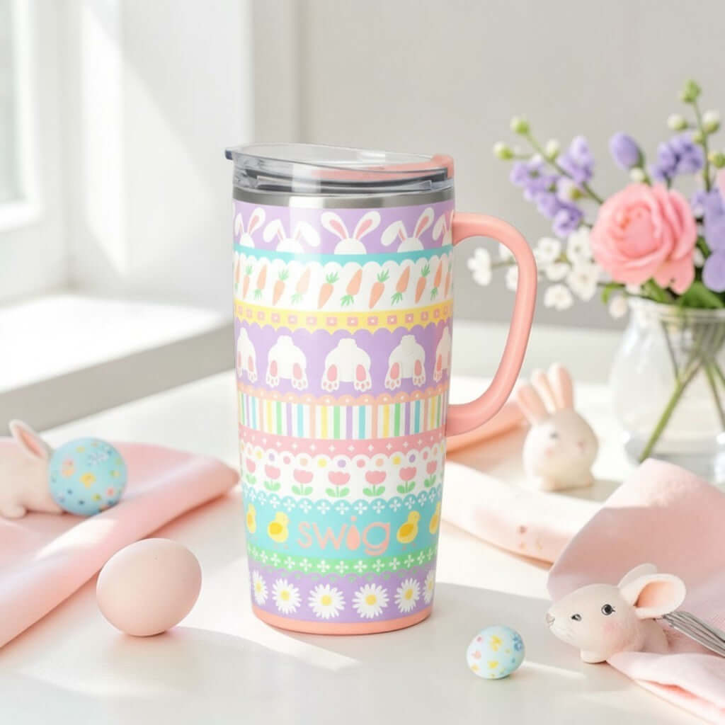 Swig Life, 22oz Stainless Steel Tumbler, Bunny Trail Purple