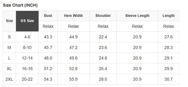 Size chart for HONEY BLOSSOM SHERPA JACKET showing dimensions for S, M, L, XL, and 2XL.