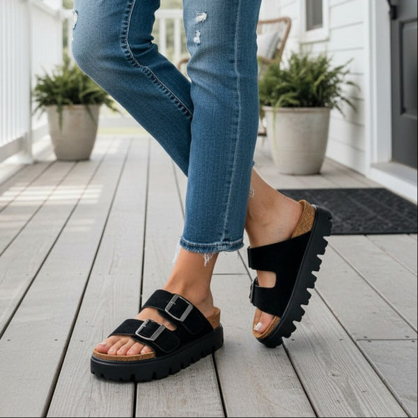 VERY G JAZMIN Sandals (black) – Teal Tiger Boutique